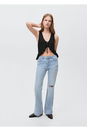 شلوار جین آبی زنانه رگولار MANGO Teen - کد 898629924