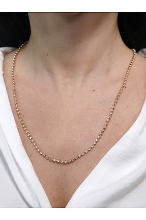 گردنبند جواهر طوسی زنانه روکش طلا DAMSMOOD - کد 802495237