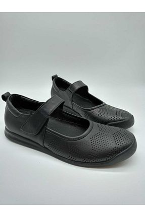 کفش کژوال مشکی زنانه چرم خالص AYOOLS - کد 898652122