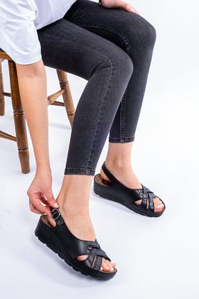 صندل مشکی زنانه پاشنه پر ShoesBag - کد 834401257