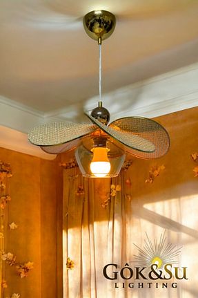 لوستر متالیک حصیر Göksu Lighting - کد 895424182