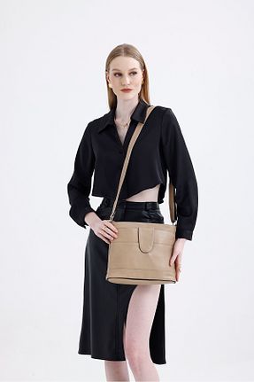 کیف پستچی قهوه ای زنانه چرم خالص fubileather - کد 75727300