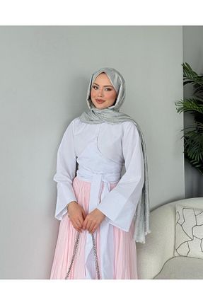 پیراهن سفید زنانه رگولار Adalenna Moda - کد 898685161