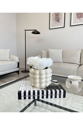 گلدان سفید سرامیک gözde hobi - کد 841418018