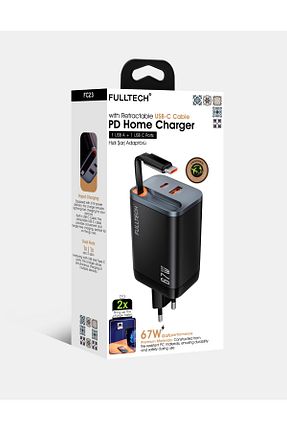 آداپتور شارژر مشکی Fulltech - کد 901431484