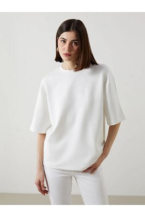 تیشرت نباتی زنانه گشاد LC Waikiki - کد 898700512