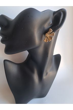 گوشواره جواهر طلائی برنجی BHR AKSESUAR - کد 898698224