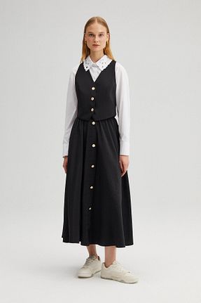ست بالاتنه و پائین تنه حجاب مشکی زنانه نیمه فیت Touche Prive - کد 694982407