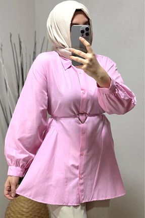 پیراهن حجاب صورتی زنانه رگولار HİFADEN - کد 896738654