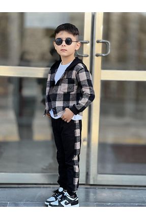 ست بالاتنه و پائین تنه مشکی بچه گانه بافت Uslukids - کد 899382484