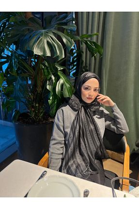 شال مشکی زنانه پنبه ای Lunora - کد 872339656