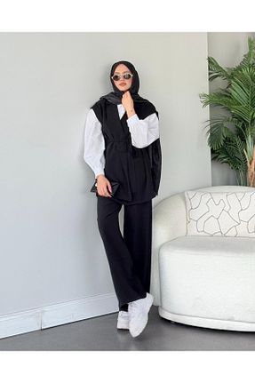 ست بالاتنه و پائین تنه حجاب مشکی Fitted Adalenna Moda - کد 898751214