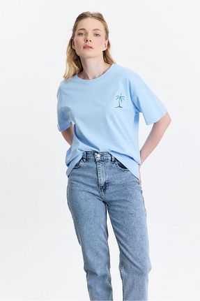 تیشرت آبی زنانه رگولار Rays - کد 898813938