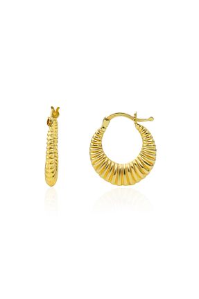 گوشواره طلا زرد زنانه 14 عیار Altınkesesi - کد 896916488