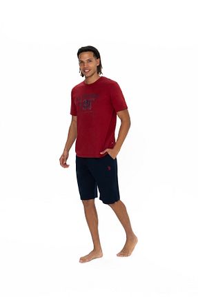 ست لباس راحتی زرشکی مردانه طرح دار U.S. Polo Assn. - کد 899571333