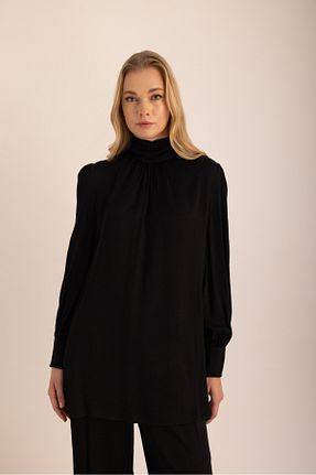 بلوز مشکی زنانه ساده Aker - کد 898835629