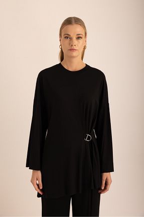 بلوز مشکی زنانه ساده Aker - کد 898835819