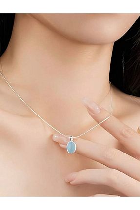 گردنبند جواهر آبی زنانه سنگ Renkada - کد 889942024