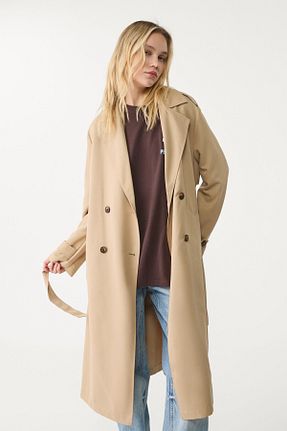 ترنچکت نباتی زنانه پلی استر Stradivarius - کد 899107185