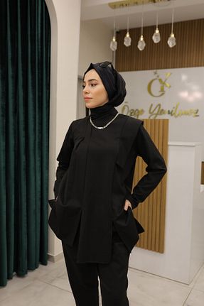 ست بالاتنه و پائین تنه مشکی زنانه رگولار Muphon - کد 898845311
