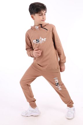 ست بالاتنه و پائین تنه قهوه ای بچه گانه بافت Toontoy - کد 846967851