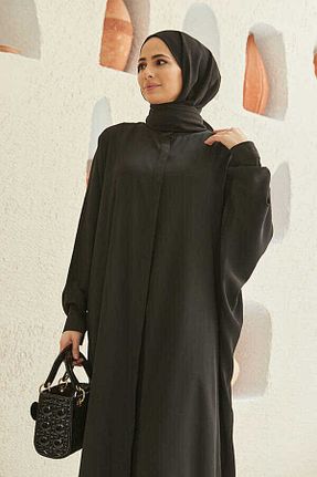 کلاه و ابایا مشکی زنانه پلی استر Genel Markalar - کد 699365451