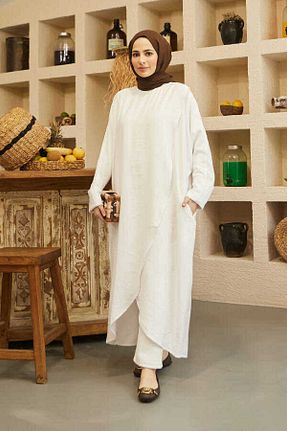 تونیک حجاب سفید زنانه ویسکون Neways - کد 739199914