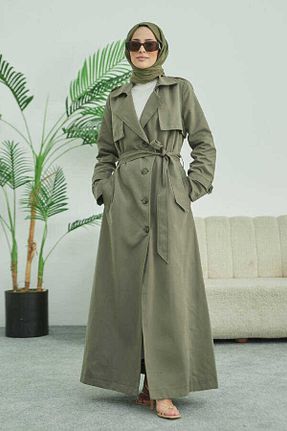 ترنچکت حجاب خاکی زنانه پلی استر Neways - کد 771621169