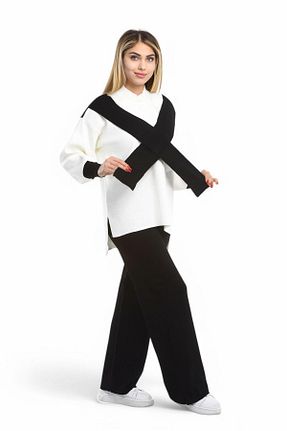 ست بالاتنه و پائین تنه مشکی زنانه تریکو NEWCO - کد 898877069