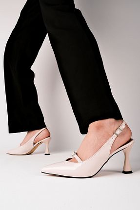 کفش پاشنه بلند کلاسیک بژ زنانه پارچه LAL SHOES & BAGS - کد 898895758