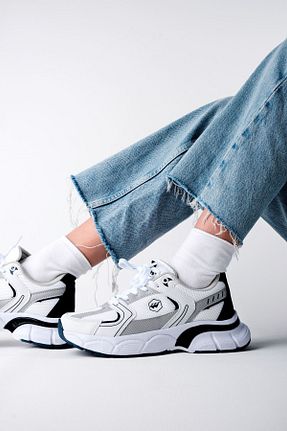 کفش اسنیکر سفید زنانه بند دار LAL SHOES & BAGS - کد 898896152