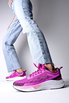 کفش اسنیکر صورتی زنانه بند دار LAL SHOES & BAGS - کد 898895431