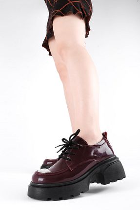 کفش آکسفورد زرشکی زنانه LAL SHOES & BAGS - کد 899592901
