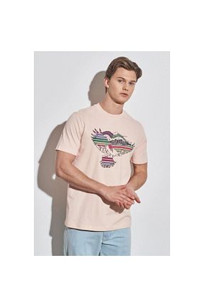 تیشرت صورتی مردانه رگولار Wrangler - کد 750750112