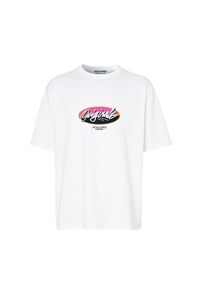 تیشرت سفید مردانه رگولار Jack & Jones - کد 816431562