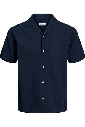 پیراهن سرمه ای مردانه یقه ساحلی Jack & Jones - کد 823971672