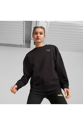 سوئیشرت مشکی زنانه ساده Puma - کد 764336261