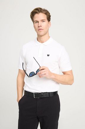 تیشرت سفید مردانه یقه پولو Wrangler - کد 832417257