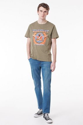 تیشرت خاکی مردانه رگولار Wrangler - کد 353428070