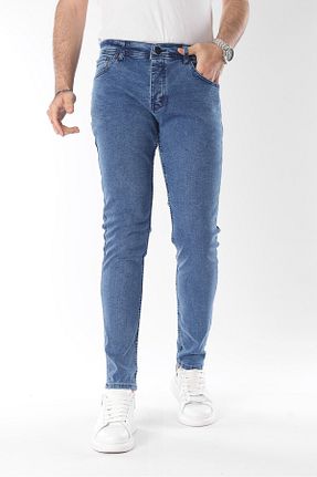شلوار جین آبی مردانه پاچه تنگ LOCUS JEANS - کد 892593031