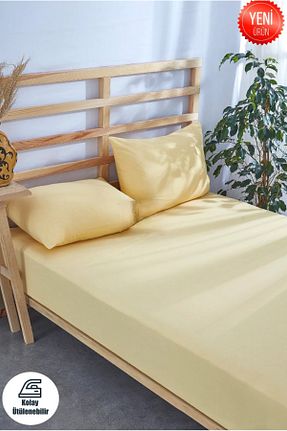 ست ملحفه تکنفره زرد پنبه ای Sdream - کد 886177520