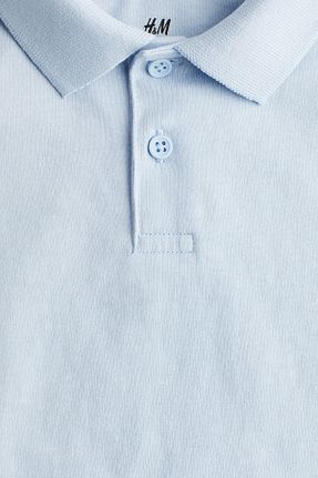 تیشرت آبی بچه گانه یقه پولو H&M - کد 900317324