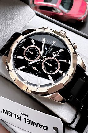 ساعت مچی مشکی مردانه 44 میلی متر Daniel Klein - کد 336175248