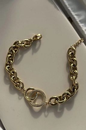 دستبند استیل (فولاد) زرد زنانه استیل (فولاد) Vitastyle - کد 899045038