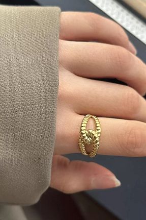 انگشتر استیل (فولاد) زرد زنانه استیل (فولاد) Vitastyle - کد 899050499