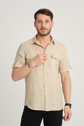 پیراهن بژ مردانه رگولار G-FOX - کد 805679280