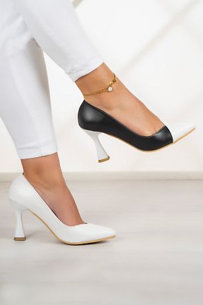 کفش پاشنه بلند کلاسیک مشکی زنانه چرم مصنوعی Erkan Saçmacı - کد 854672539