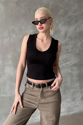 رکابی مشکی زنانه بافتنی Madmext - کد 899101980