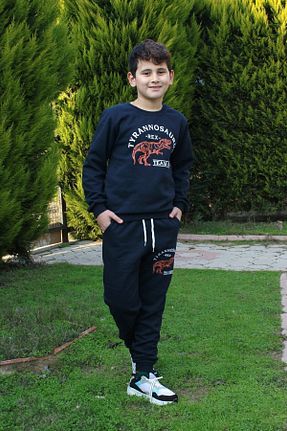 ست گرمکن سرمه ای بچه گانه پنبه ای FYK KİDS - کد 464297482
