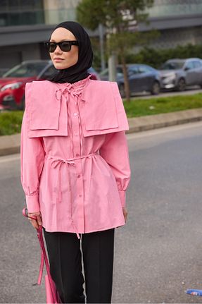 پیراهن حجاب صورتی زنانه رگولار LOCCO - کد 896542990